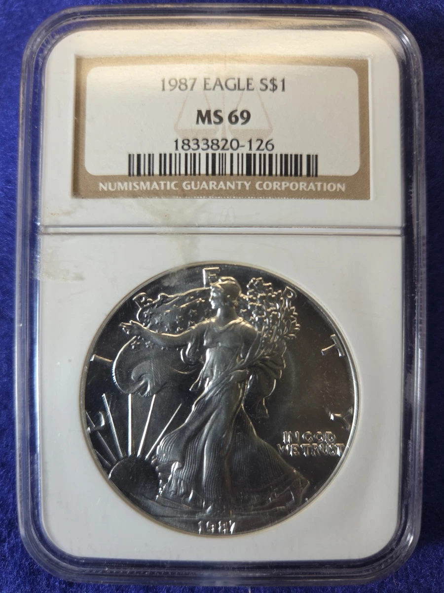 1987 MS 69 Graded American Eagle Silver Bullion Coins for sale | eBay