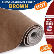 3MM Brown Suede Headliner Fabric 78"x60" Foam Backed for Car Inner Roof Repair