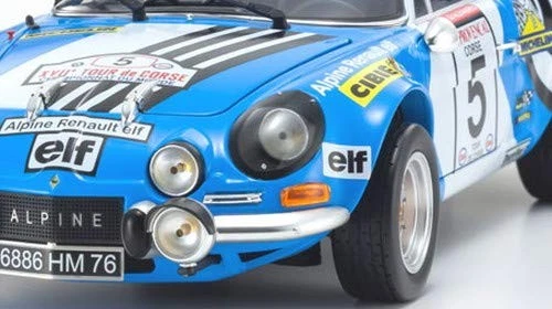 Kyosho Original 1/18 Renault Alpine A110 1973 Tour de Corse 5 Diecast Model Car Foto 2 de 4