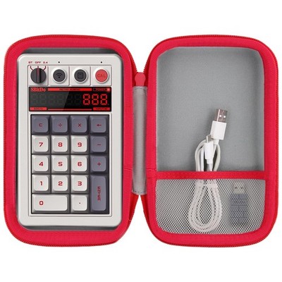 co2CREA Hard Travel Case Compatible with 8BitDo White and Red Zipper 