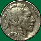 1938-D/D Over D Buffalo Nickel Very Fine VF Coin #35311