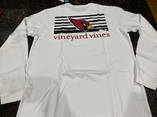 NWT vineyard vines NFL Arizona Cardinals Long Sleeve White Shirt Sz S Reg $60 - Picture 6 of 10