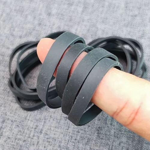 20Pcs Black Rubber Ring Stretchable Rubber Tie Office Home Packaging Supply - Picture 3 of 8