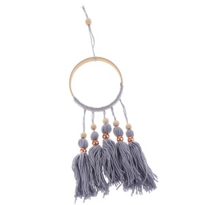 Nordic Style Wood Bead Tassel Wall Hanging Ornaments Kid ...