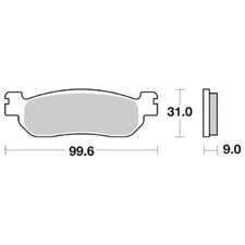 PAIR REAR BRAKE PADS SBS 728LS SINTERED