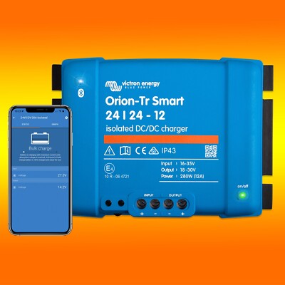 Victron DC-DC Ladebooster Orion Tr 24/24 12A Smart Isoliert Bluetooth (0% MwSt.)
