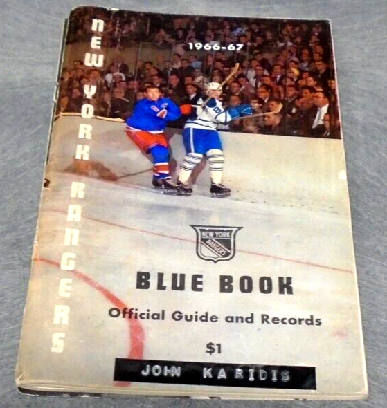 1966-1967 NEW YORK RANGERS BLUE BOOK OFFICIAL MEDIA GUIDE