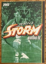 SEATTLE STORM, RARE ! 2003 SEASON SCHEDULE, AWESOME ! WOW !