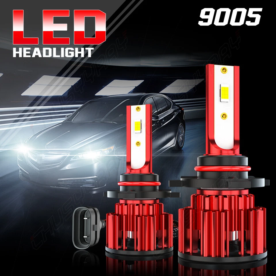 9005 9006 LED Combo Headlight Bulbs High Low Beam HID Xenon 6000K Super White - Image 2 of 4