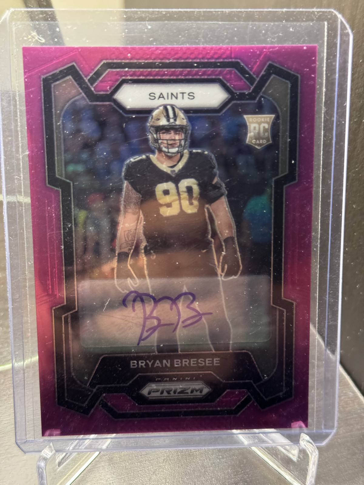 2023 Panini Prizm - Pink Prizm Autograph #372 Bryan Bresee (RC)