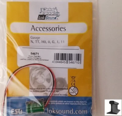 ESU 54671 ~ New 2026 ~ PowerPack Mini Energy Buffer For V5.0 LokPilot & LokSound - Image 1 of 2