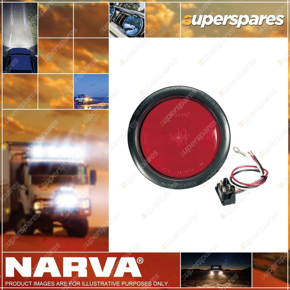 Narva 12 Volt Sealed Rear Stop/Tail Lamp Kit Red With Vinyl Grommet 94010