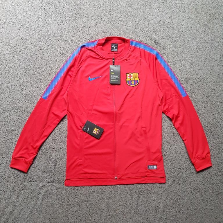 Men's Nike FC Barcelona Dry Squad Jacket Red 854341-660 size LARGE