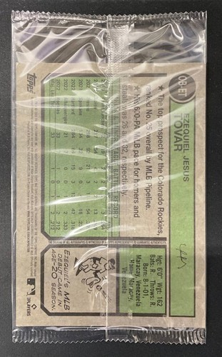 Ezequiel Tovar 2023 Topps Heritage Jumbo RC Auto Sealed #OB-ET - Picture 2 of 2