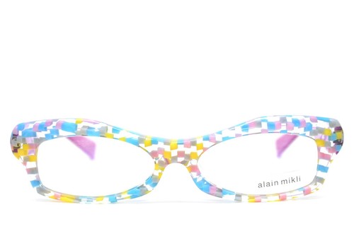 Alain Mikli Eyeglasses Pink Blue Yellow Clear 1245 A024 53mm New Authentic - Picture 2 of 12