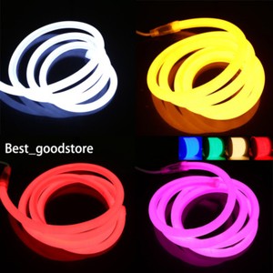 strip led round lights neon flex rope light 50m 220v waterproof outdoor degree glow 2835 1m sign