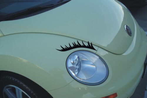Car Headlight Eyelashes Car Girly Stickers Decals Funny Girl Graphics Eyebrows - Picture 2 of 3