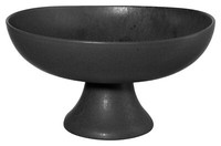 Asa Selection Grande Nero Obstschale Mit Fuß Schwarz Steingut Ø 33 Cm