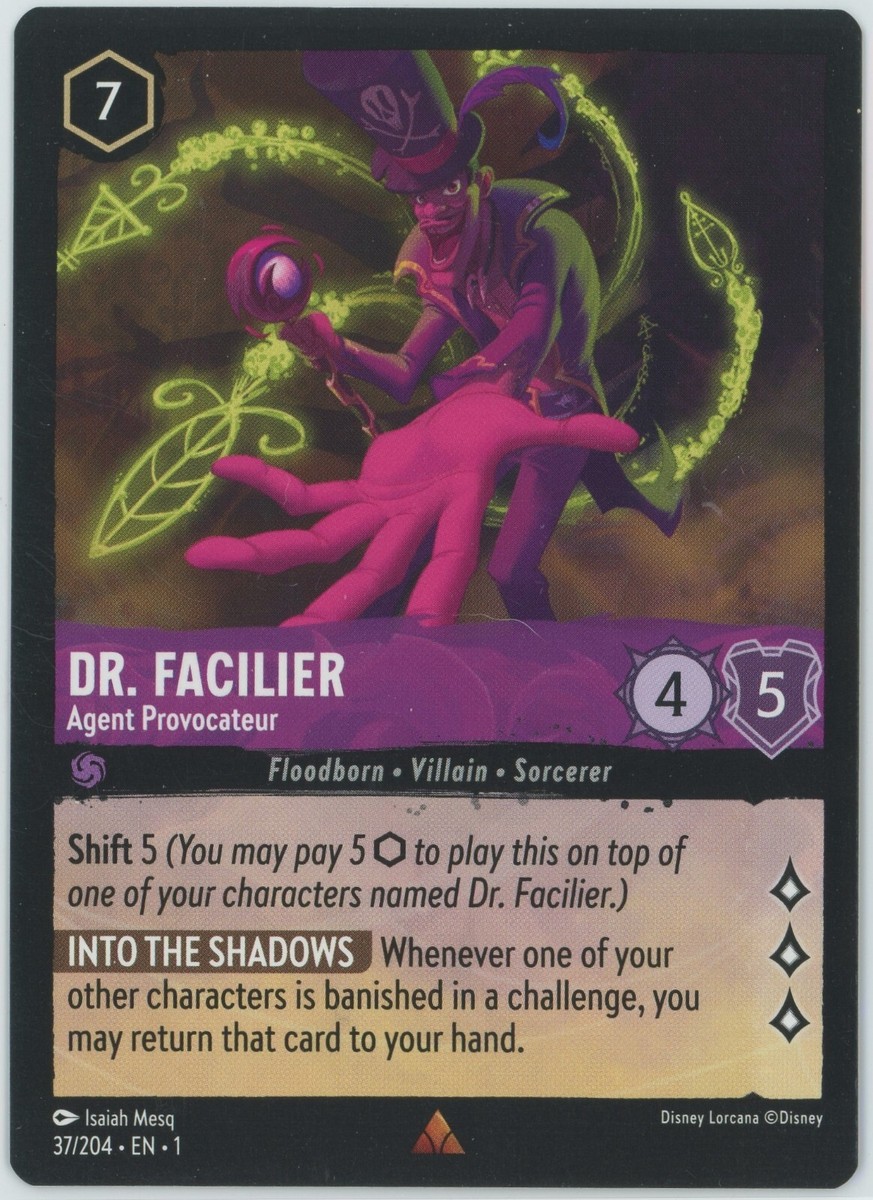 dr facilier lorcana card Dr. Facilier - Charlatan - The First Chapter [COMMON NORMAL]