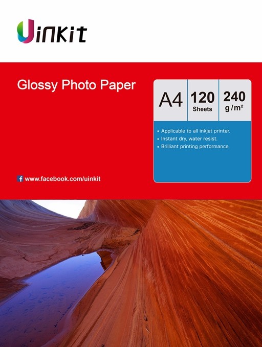 120sheets A4 High Glossy 230Gsm Photographic Paper Inkjet Paper Printer Uinkit