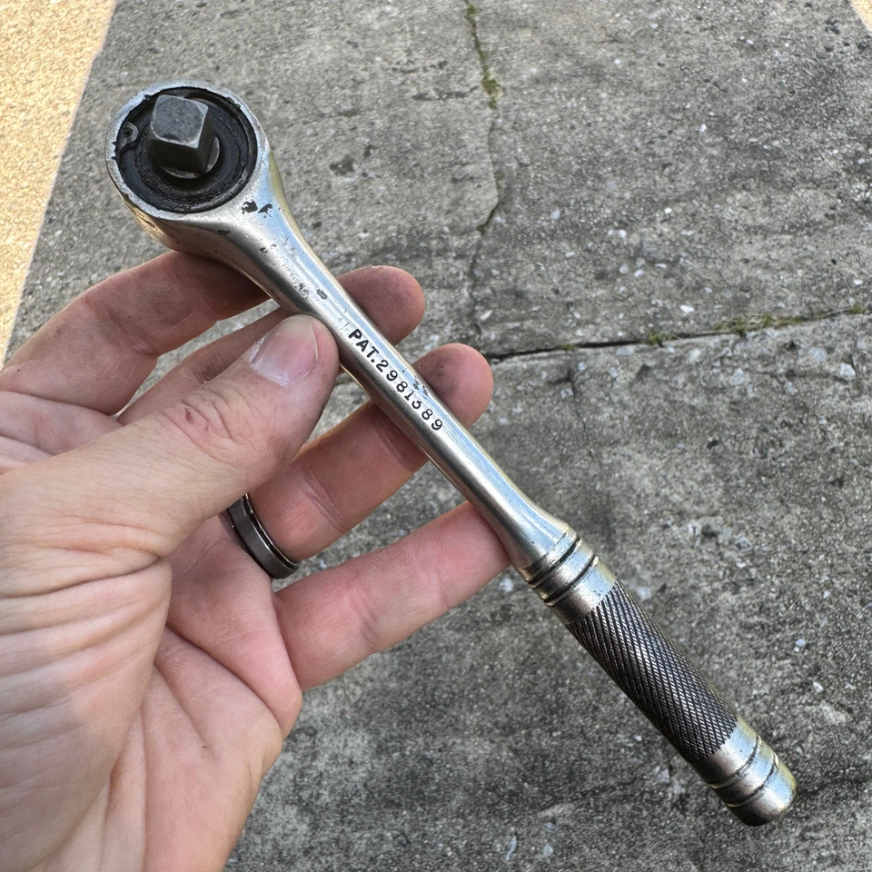 BLACKHAWK Vintage (PROTO) 34945 - 3/8" Drive Ratchet / Socket Wrench 7.5" Length - Image 4 of 4