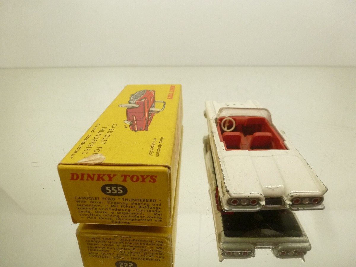 DINKY TOYS Fr CABRIOLET FORD THUNDERBIRD ref 555 + boîte origiunale TBE