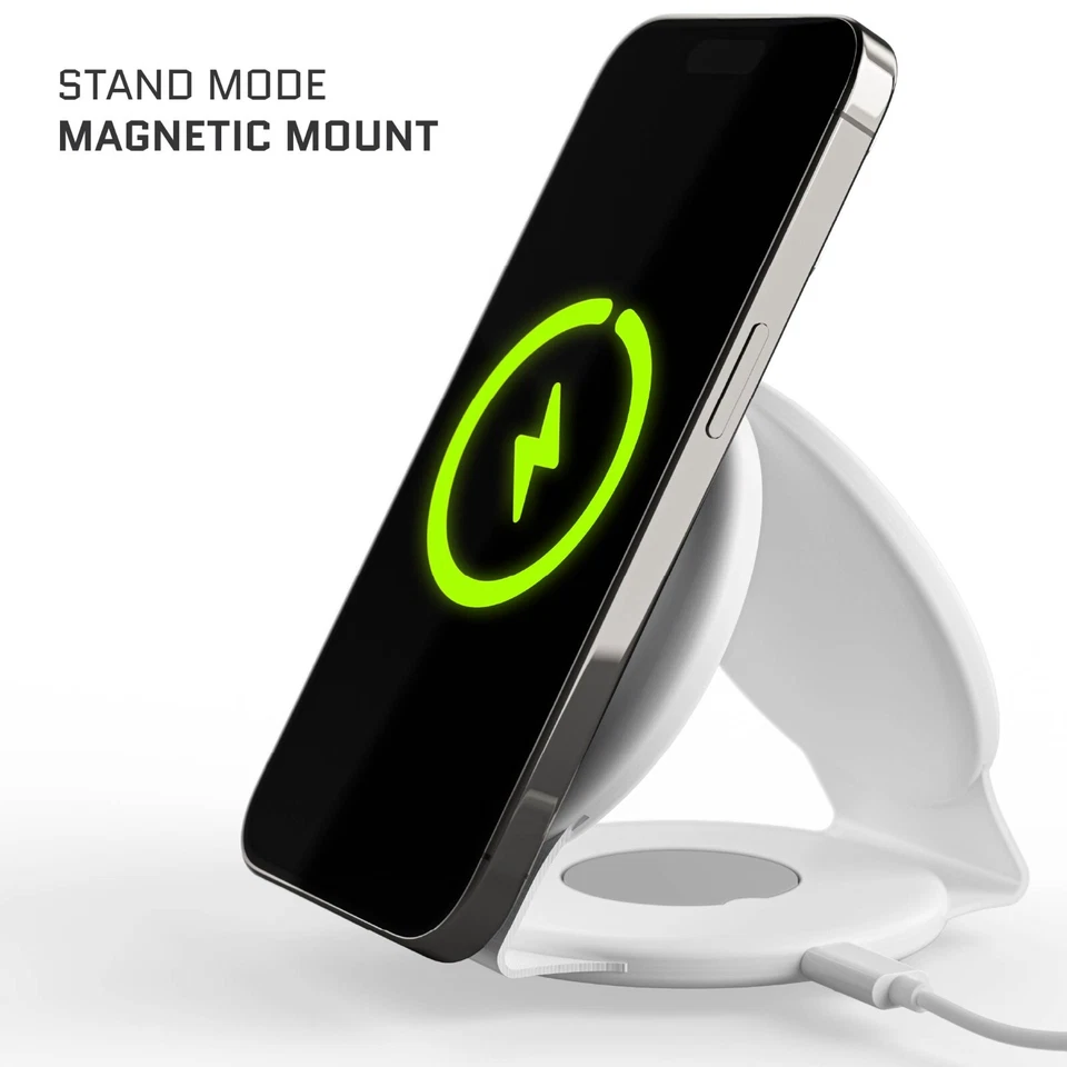 Ghostek NRGstation 15W MagSafe 3-in-1 Wireless Charging Station Fast Charging - Image 3 of 4
