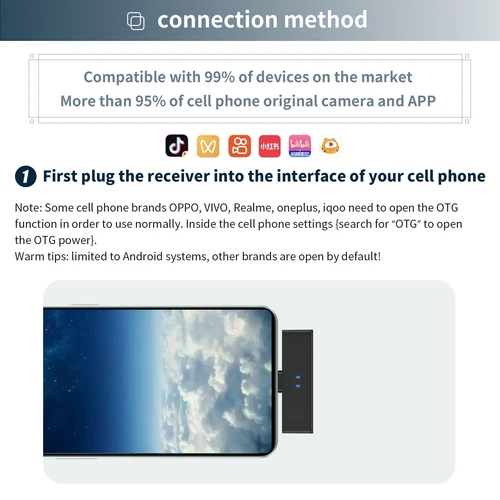 4in1 Wireless Lavalier Microphone 200ft Mini Mic For iPhone 15 14 IOS/Android/PC - Picture 18 of 23