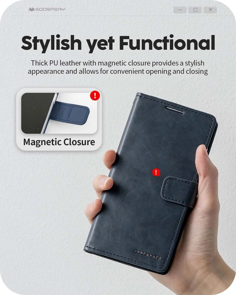 Goospery Flip Wallet Case for iPhone 17 16 15 14 13 12 11 Pro Max XR XS Max - image 2 of 4