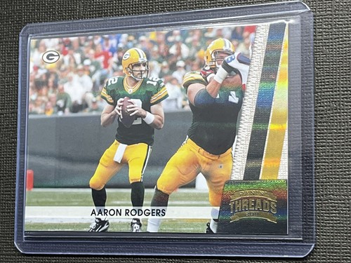 2011 Panini Threads #53 Aaron Rodge Gold Holo /100 SP 🔥 🔥 Packers - Picture 2 of 5