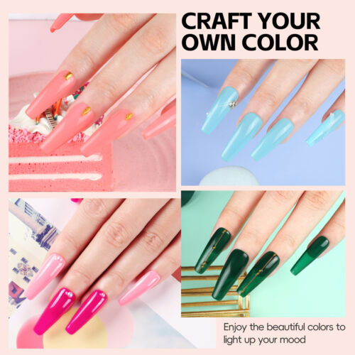 Gel Nail Polish Kit with UV Nail Lamp Acrylic Nail Powder Liquid Monomer Set - Picture 14 of 19