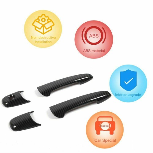Carbon Fiber Door Handle Cover Trim Bezel For Ford Mustang 2004-2014 Accessories - 第 8/9 張圖片