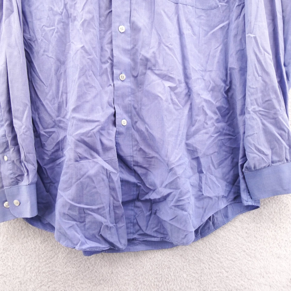 Camisa de vestir Nautica para hombre 17,5 34 35 XL púrpura con botones manga larga bolsillo top Foto 2 de 4