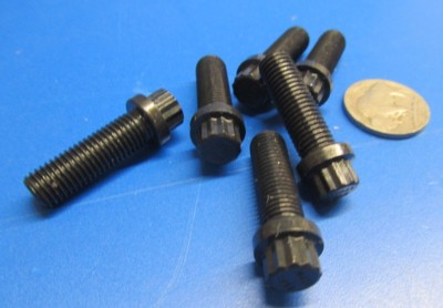 12 Point Flanged, Ferry Bolt, Steel, FT, 5/16''-24 x 1.0'' Length, 25 Pcs
