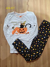 Girls Halloween Pajama Set Size 6-7 Years Long Sleeve 2pc