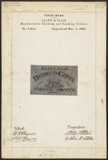 Photo:Allen Ellis Diamond Crown brand Manufactured Chewing Smoking Tobacco