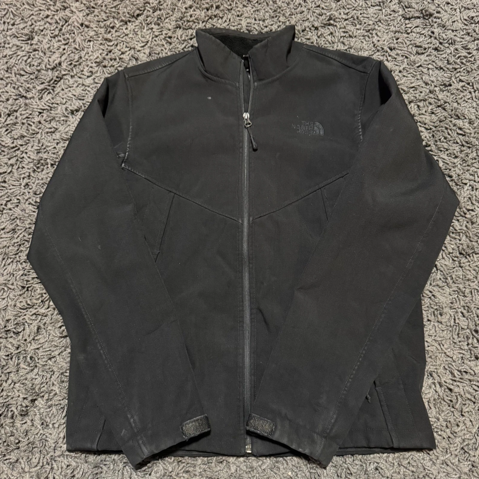 The North Face Softshell Jacket Full Zip Black Lightweight Coat M/M