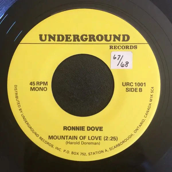 Ronnie Dove Right or Wrong / Mountain of Love Vinyl Single 7inch Underground - Bild 1 von 1