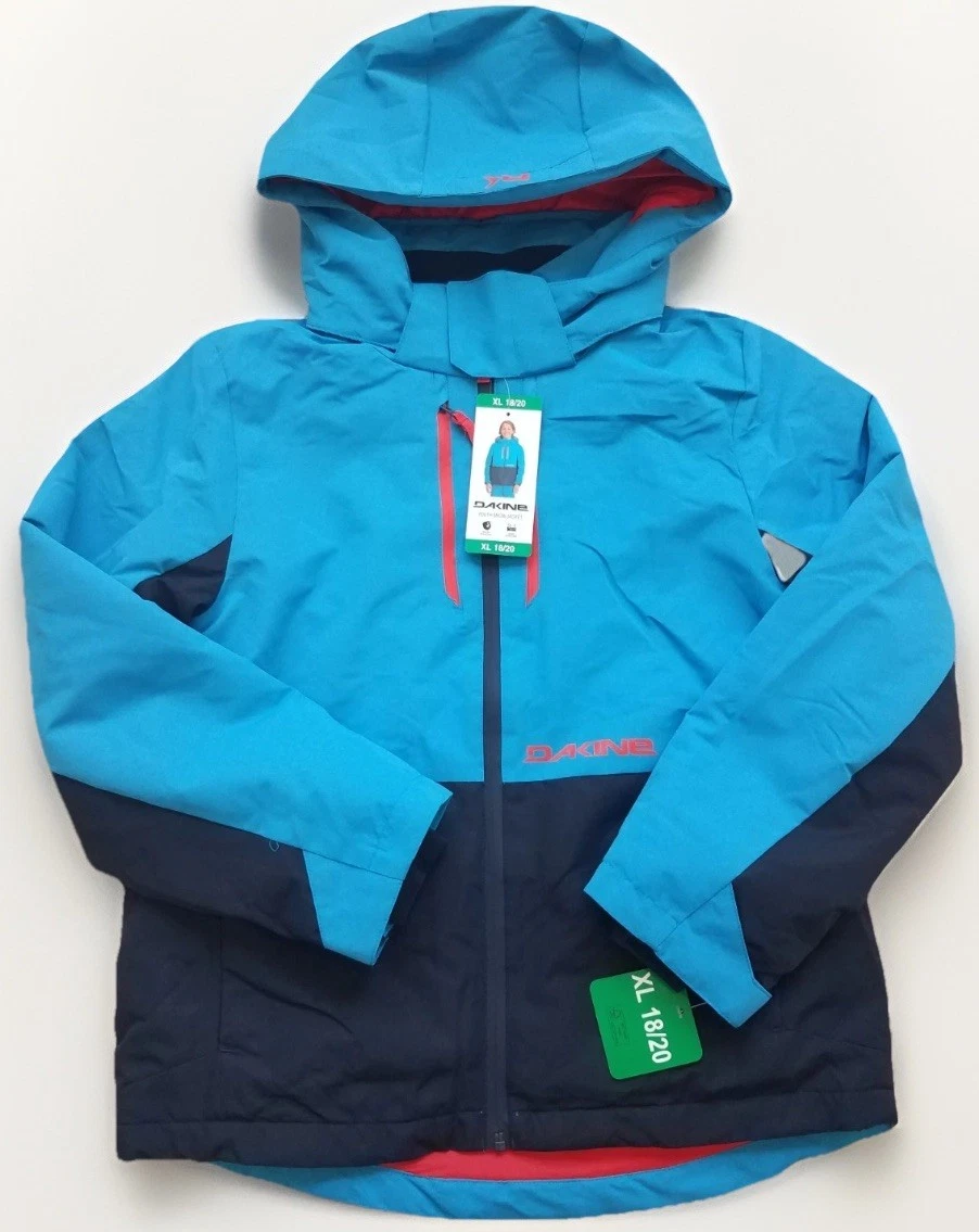Dakine boys Snow Jacket Hooded XL 18/20 Ski Water Wind Resistant Blue