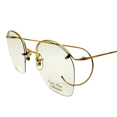 SAVILE ROW ENGLAND Rimway Gold 54x20mm Brille Brillengestell RX - Optik Brille 80