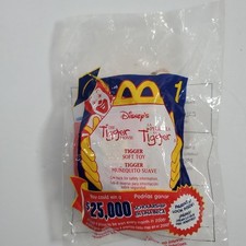Disney The Tigger Movie McDonalds Happy Meal Tigger Soft Toy with Clip 1