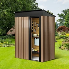 6x4FT Outdoor Metal Storage Shed – 0.5mm Steel Frame – Vented & Safe Corner