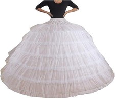 YUAKOU Womens 7 Hoops Wedding Accessories Petticoat Underskirt Slips