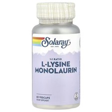 Solaray, L-Lysine Monolaurin, 1-1 Ratio, 60 V...