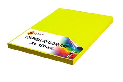 Farbpapier A4 80g gelb fluo neon 100 Blatt
