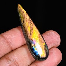 Beautiful Natural Labradorite Pear Shape Cabochon, 43.50 CRT  53X15X6 MM  U-21