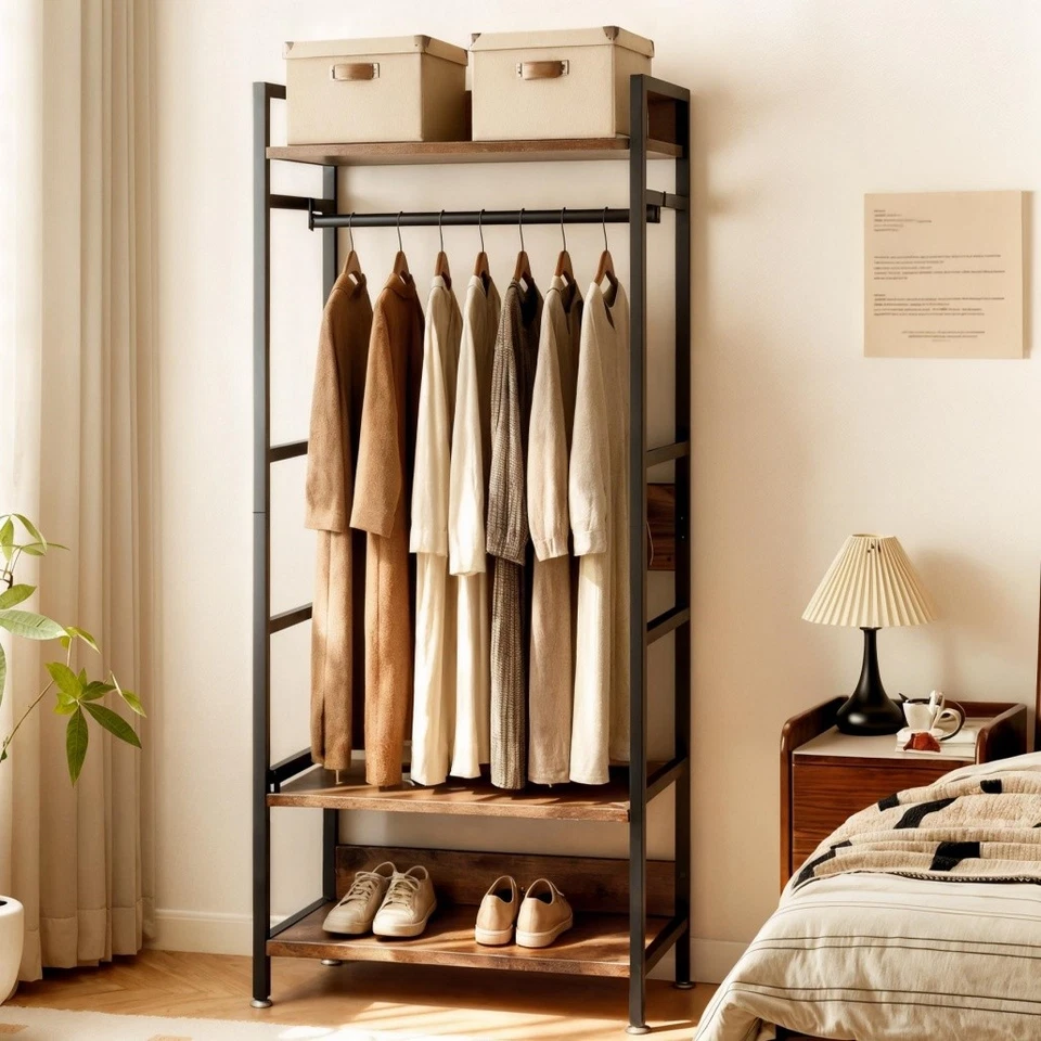 Garderobenständer Garderobenschrank Schwerlast Kleiderständer Aufbewahrungsregal