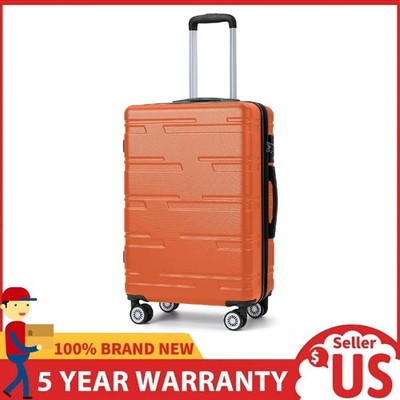 28 Inch Expandable Hard Shell Carry On Luggage w/Spinner Wheels Checked Suitcase