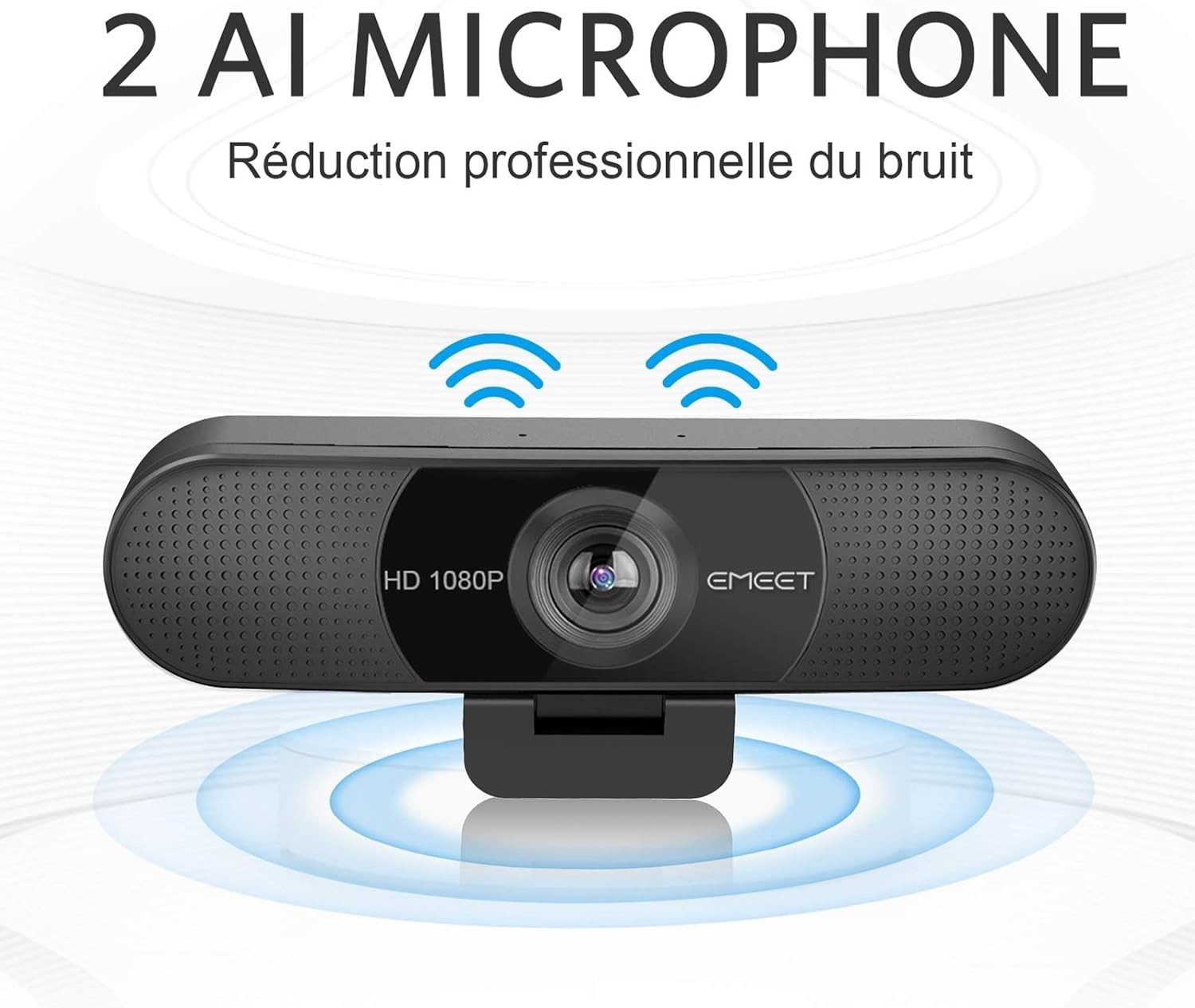 Webcam eMeet pour cours en ligne et télétravail sur Mac et Linux