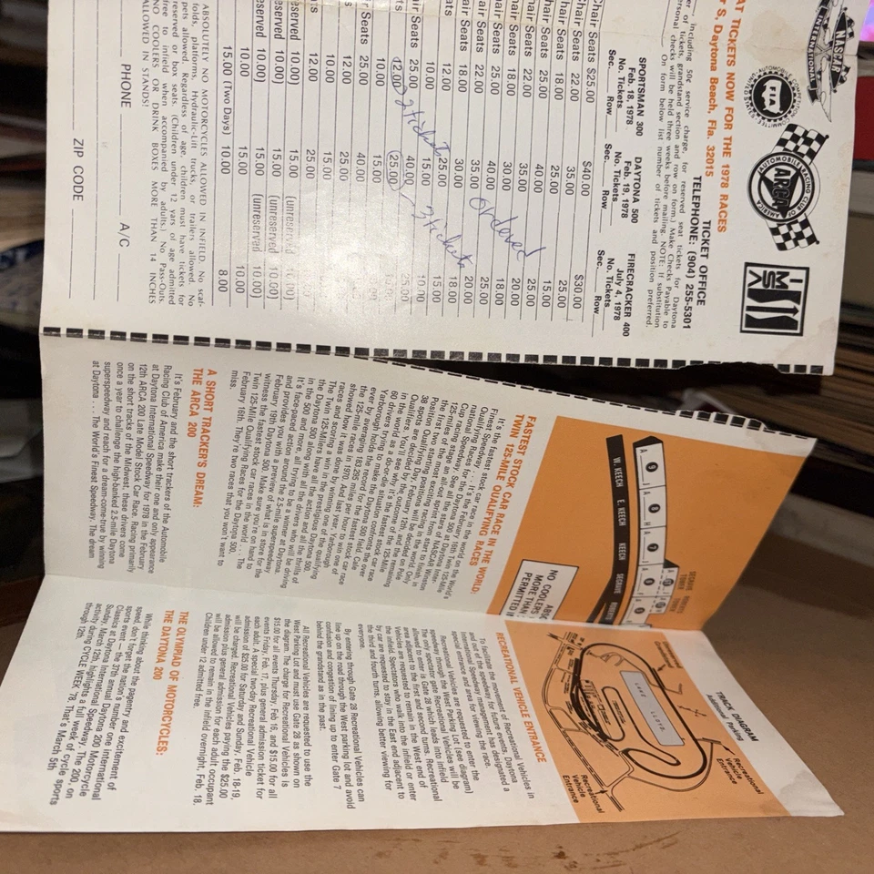 De colección 1980 Speed Weeks 80 Daytona 500 y 24 horas Pepsi Challenge - Folleto NASCAR Foto 3 de 4